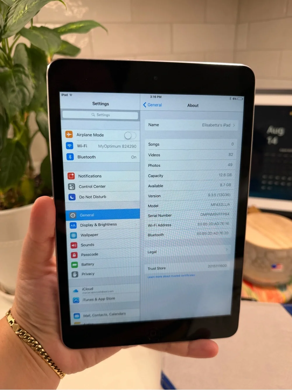 APPLE iPad Mini (1st Gen) — Model A1432 — Wi-Fi Only— USED